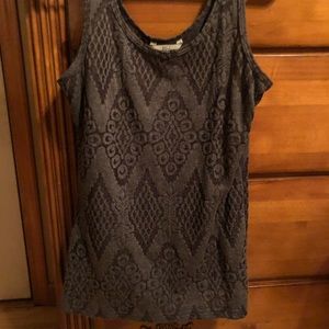 BKE top with sheer designs